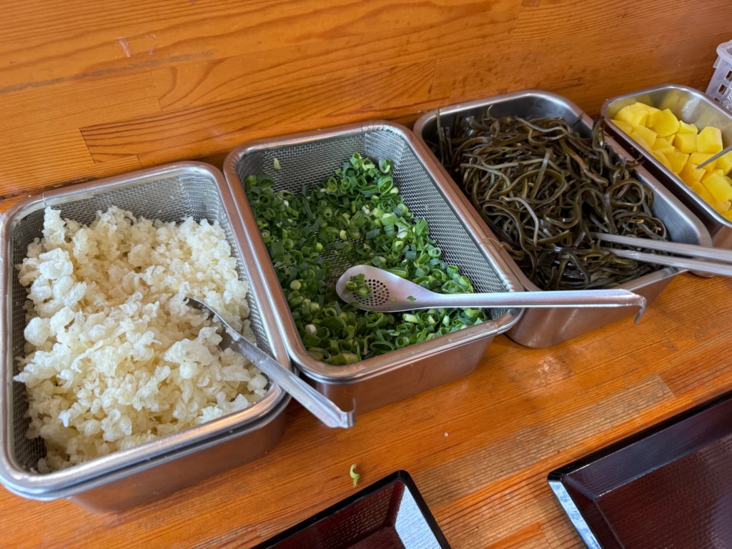 饂飩屋本店のトッピング