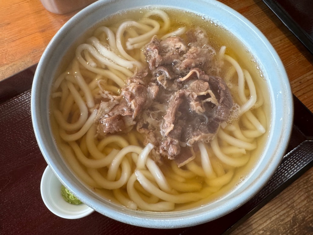 饂飩屋本店の肉わさびうどん