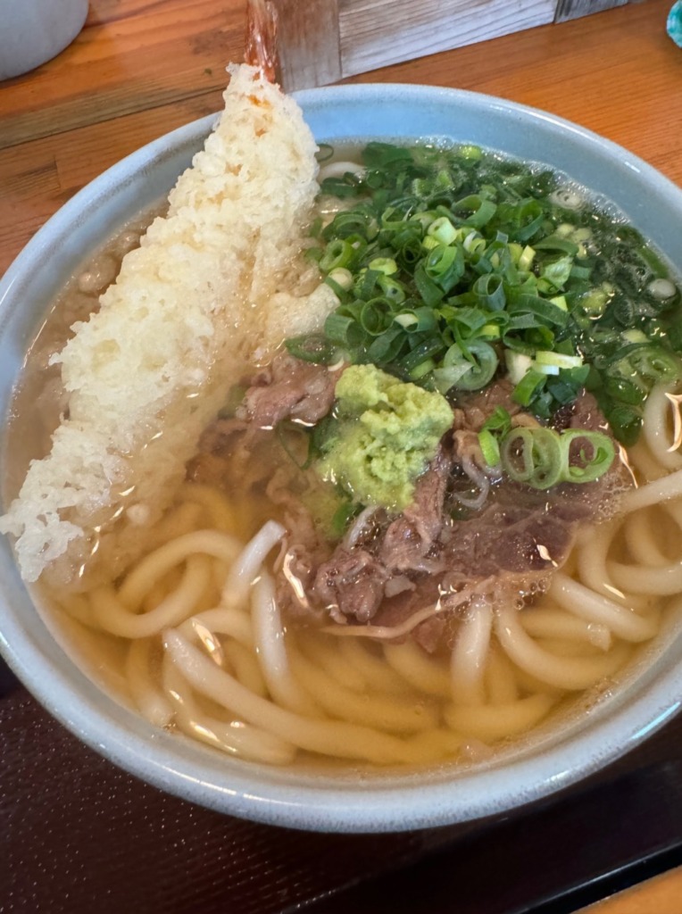 饂飩屋本店の肉わさびうどん