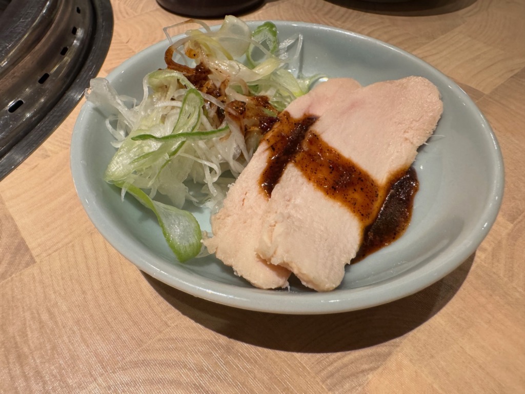 焼肉の大昌園佐賀兵庫店の蒸し鶏