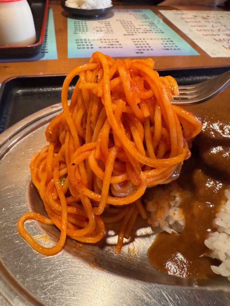 佐賀県唐津市にあるお食事処ひぜんのナポリタン