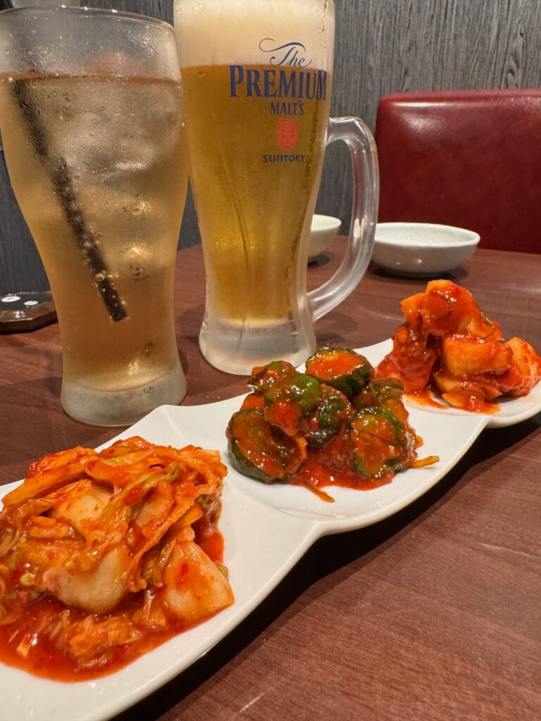 佐賀にある焼肉季咲楽のキムチ盛り合わせ