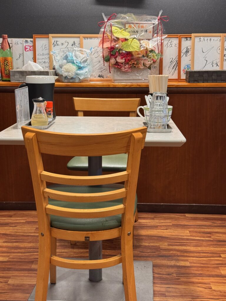 濃厚中華そば佐とうの店内