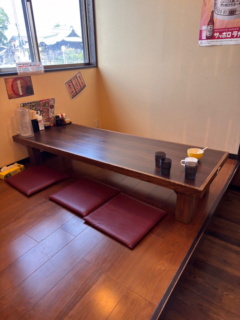 味噌乃庄のお座敷席