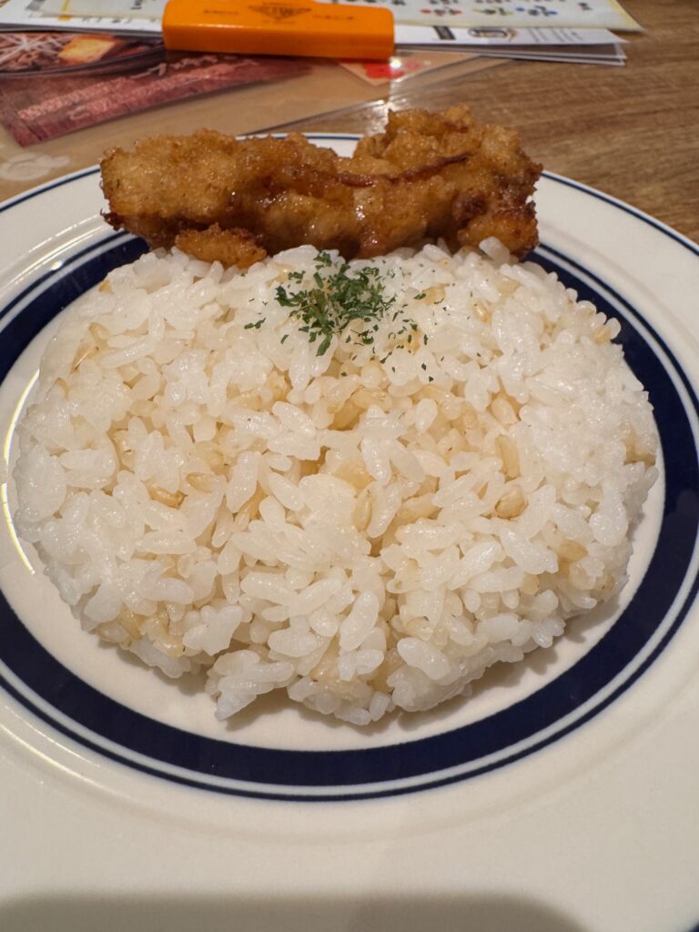 ご飯とザンギ さくさくの揚げ物が乗ったプレート