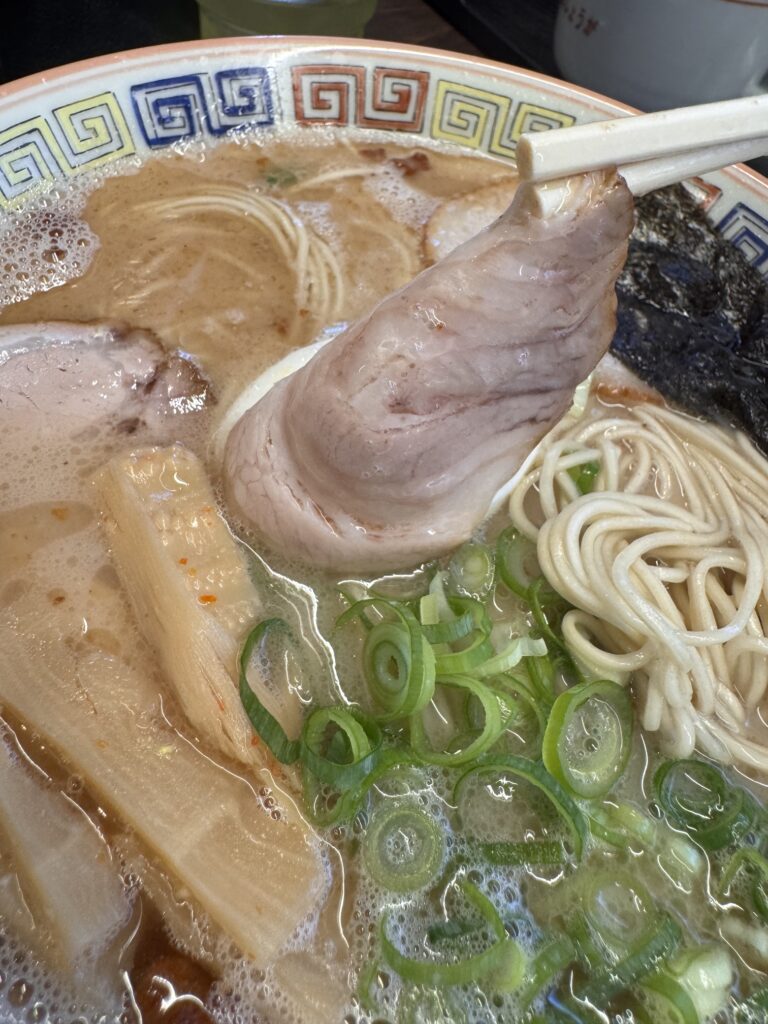 大砲ラーメン吉野ヶ里店の昔ラーメンのチャーシュー