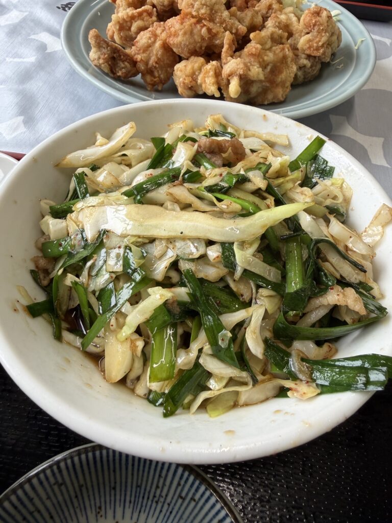 中国料理王府のニラブタ定食