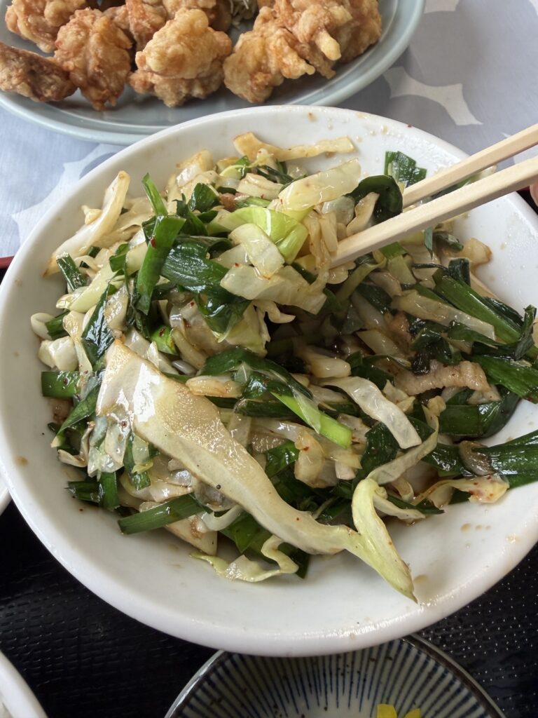 中国料理王府のニラブタ定食