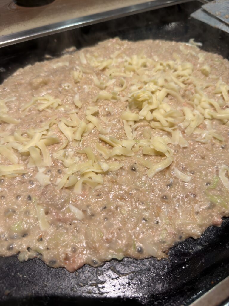 月島もんじゃ もへじ 総本店の明太子もちもんじゃ