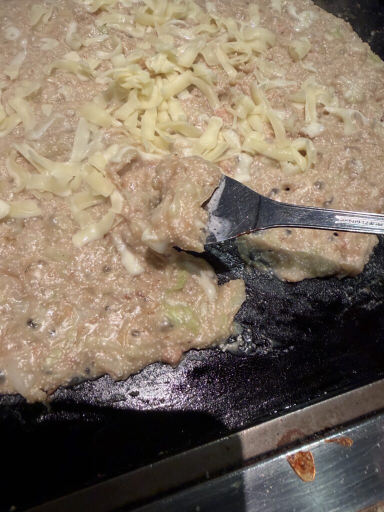 月島もんじゃ もへじ 総本店の明太子もちもんじゃ